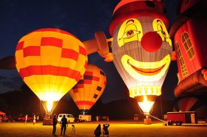 Image of hot air balloons from the Chester County (PA, USA) Balloon Fair. June 18, 2011.