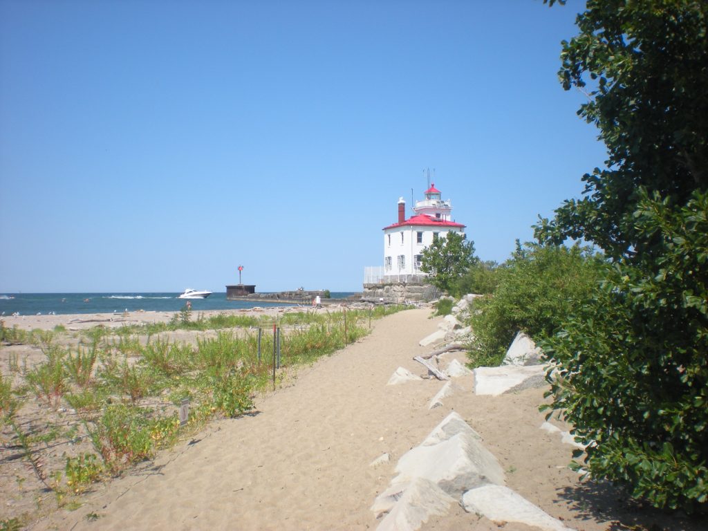 Fairport Harbor West Breakwater lighthouse, front view.