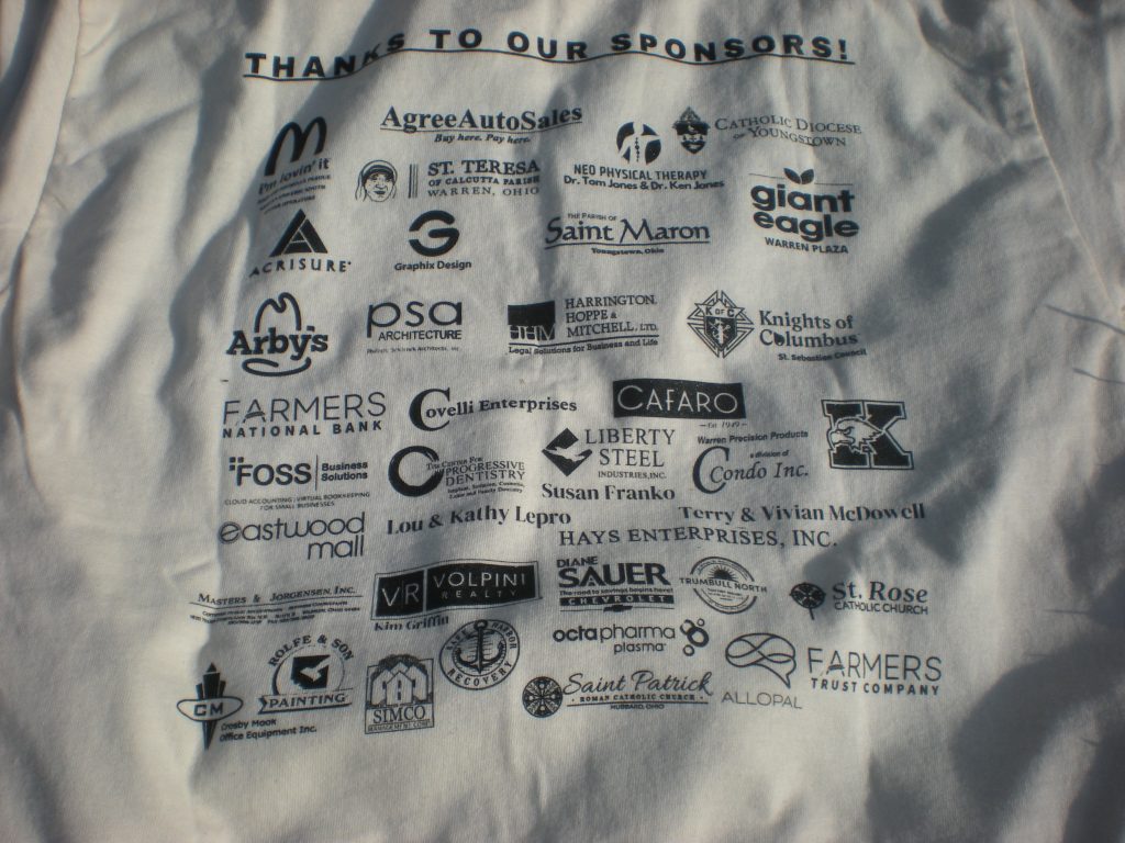 Society of St. Vincent de Paul’s Friends of the Poor Walk/Run T-shirt (back)