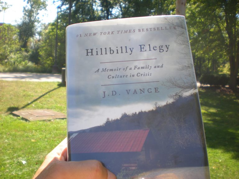 Holding Hillbilly Elegy | Perkins Park, Warren, Ohio | SVdP Walk/Run Event | Sat. 21 Sep 2024