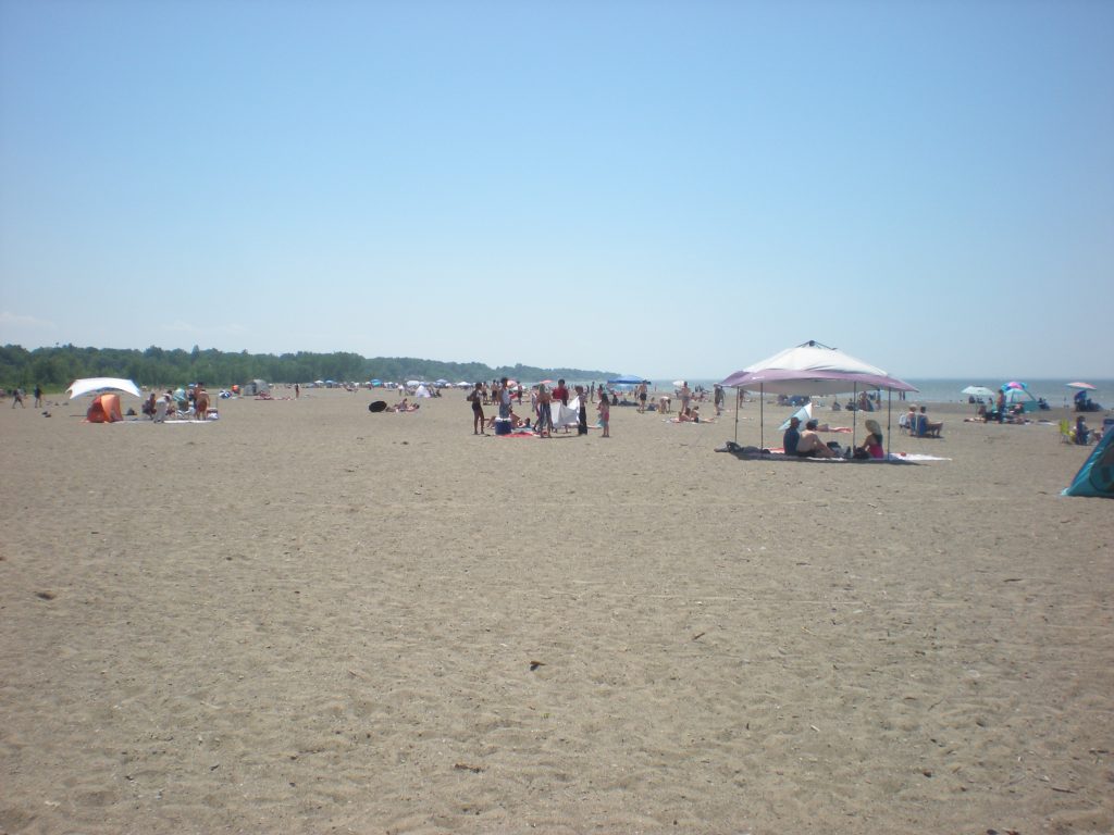 Headlands Beach; Mentor, Ohio; summer solstice weekend 2025, looking west.