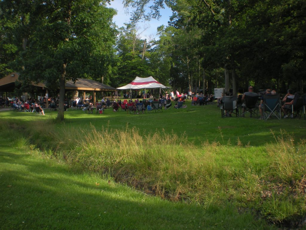 Beach Bash at Mosquito Lake State Park with band for summer solstice 2025.