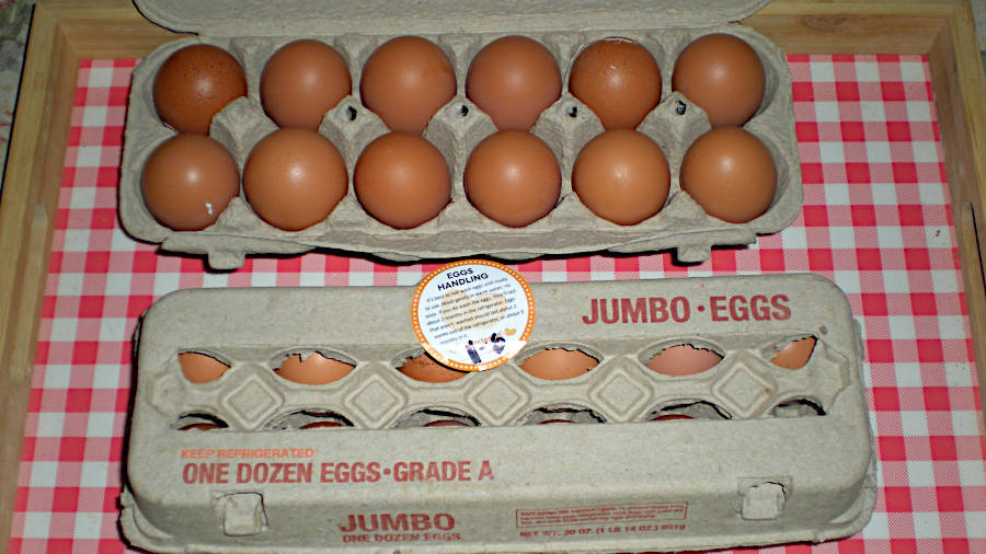 Fresh homestead eggs.