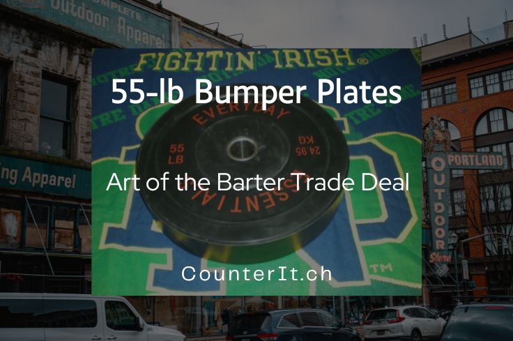 55-lb Bumper Plates. Art of the Barter Trade Deal