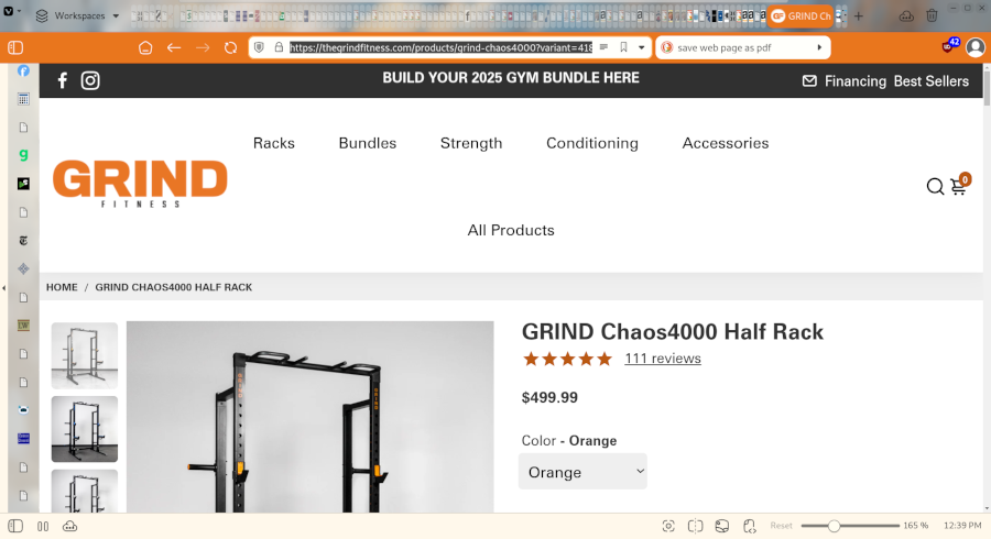 Grind Chaos4000 Half Rack | New Price 0