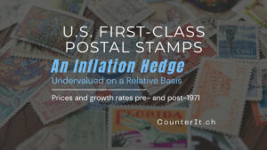 U.S. First-Class Postal Stamps — Price History. An Inflation Hedge. Undervalued on a relative basis.