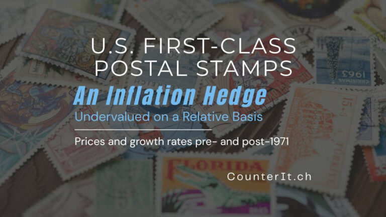 U.S. First-Class Postal Stamps — Price History. An Inflation Hedge. Undervalued on a relative basis.